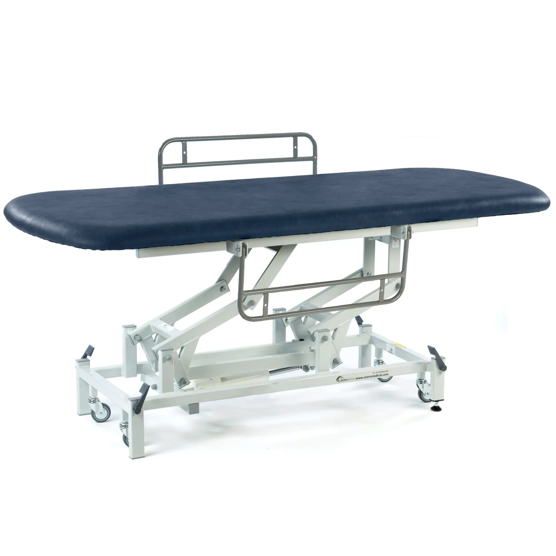 View Electric Changing Table with Retractable Wheels Dark Blue Painted 1860mm information