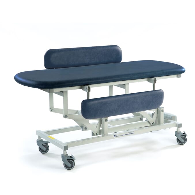 electric sterling changing table dark blue padded sides 1520mm