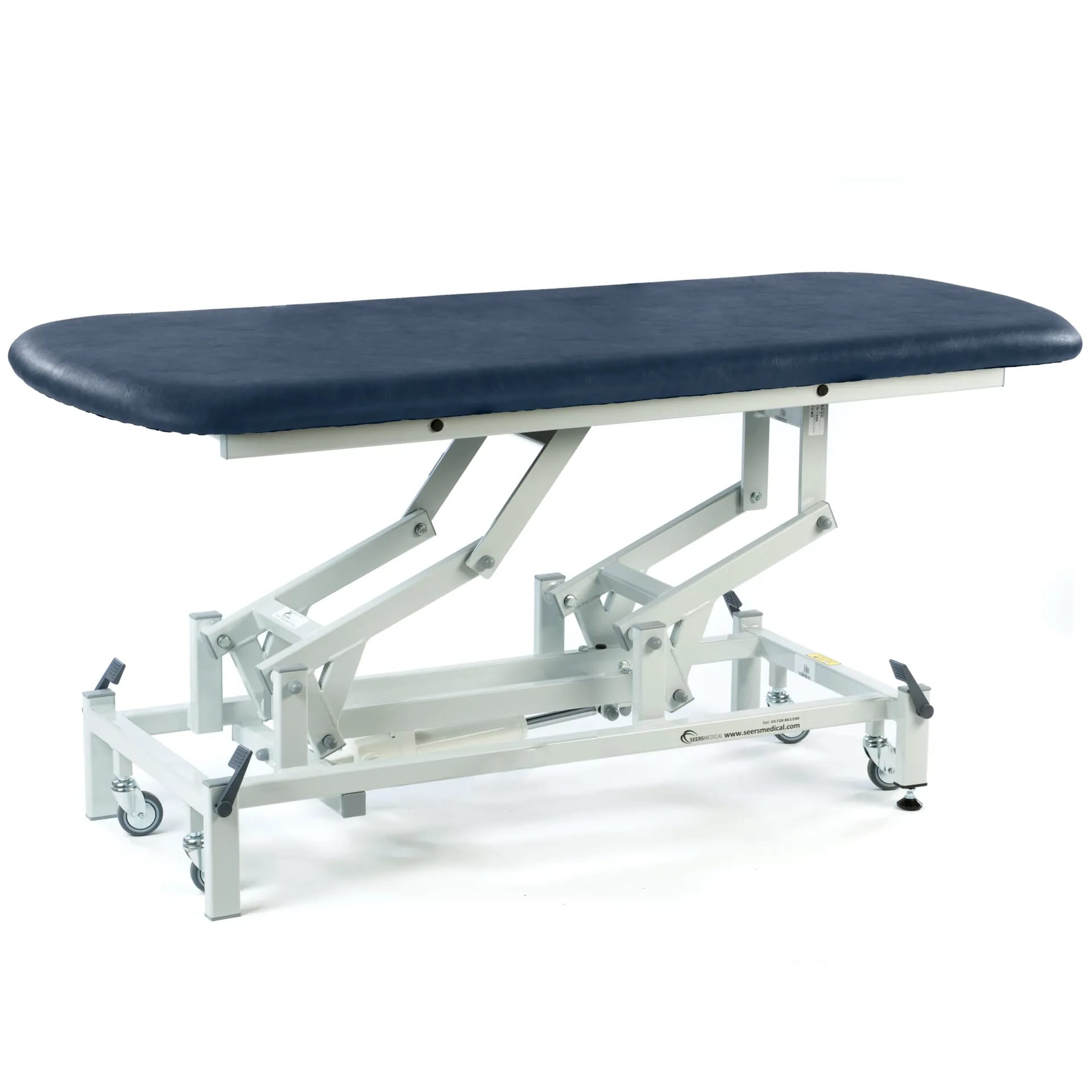 View Electric Therapy Hygiene Table with Retractable Wheels Dark Blue information