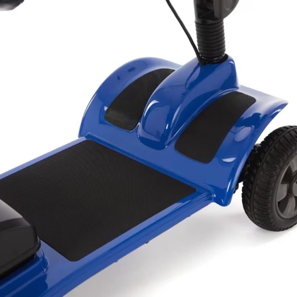 elite lightweight mobility scooter blue front