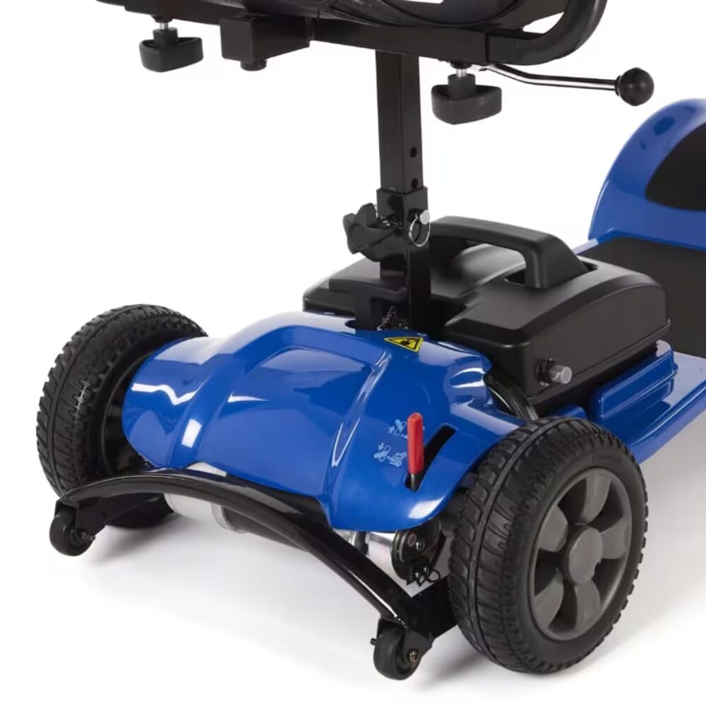 elite lightweight mobility scooter blue rear wheels