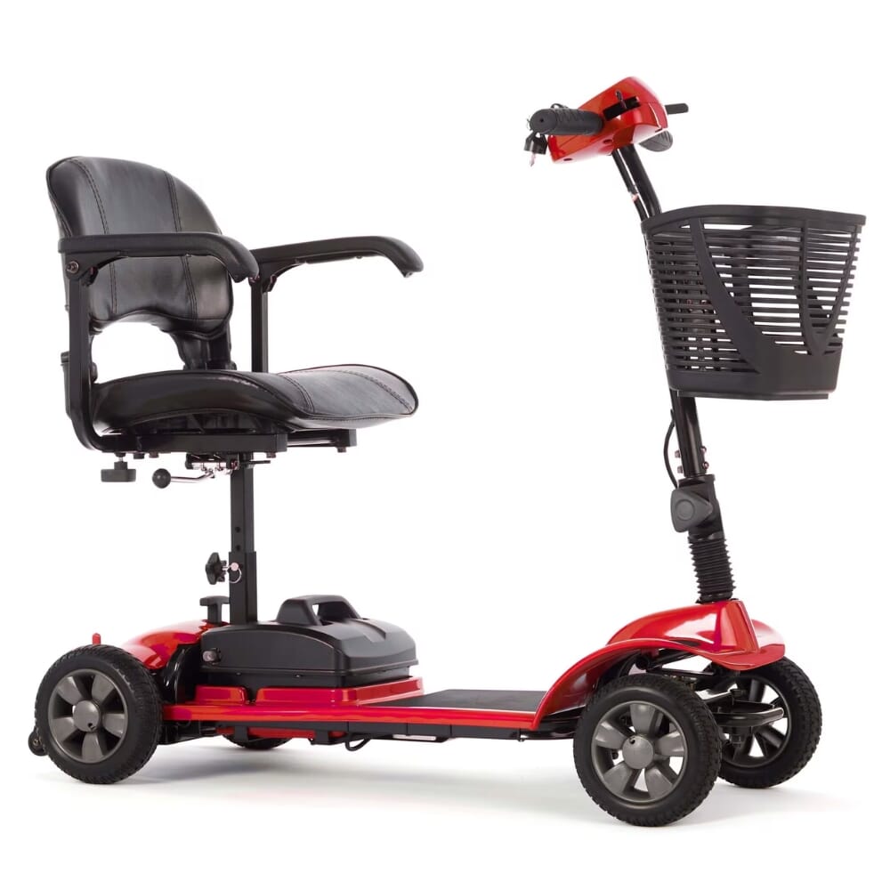 elite lightweight mobility scooter red