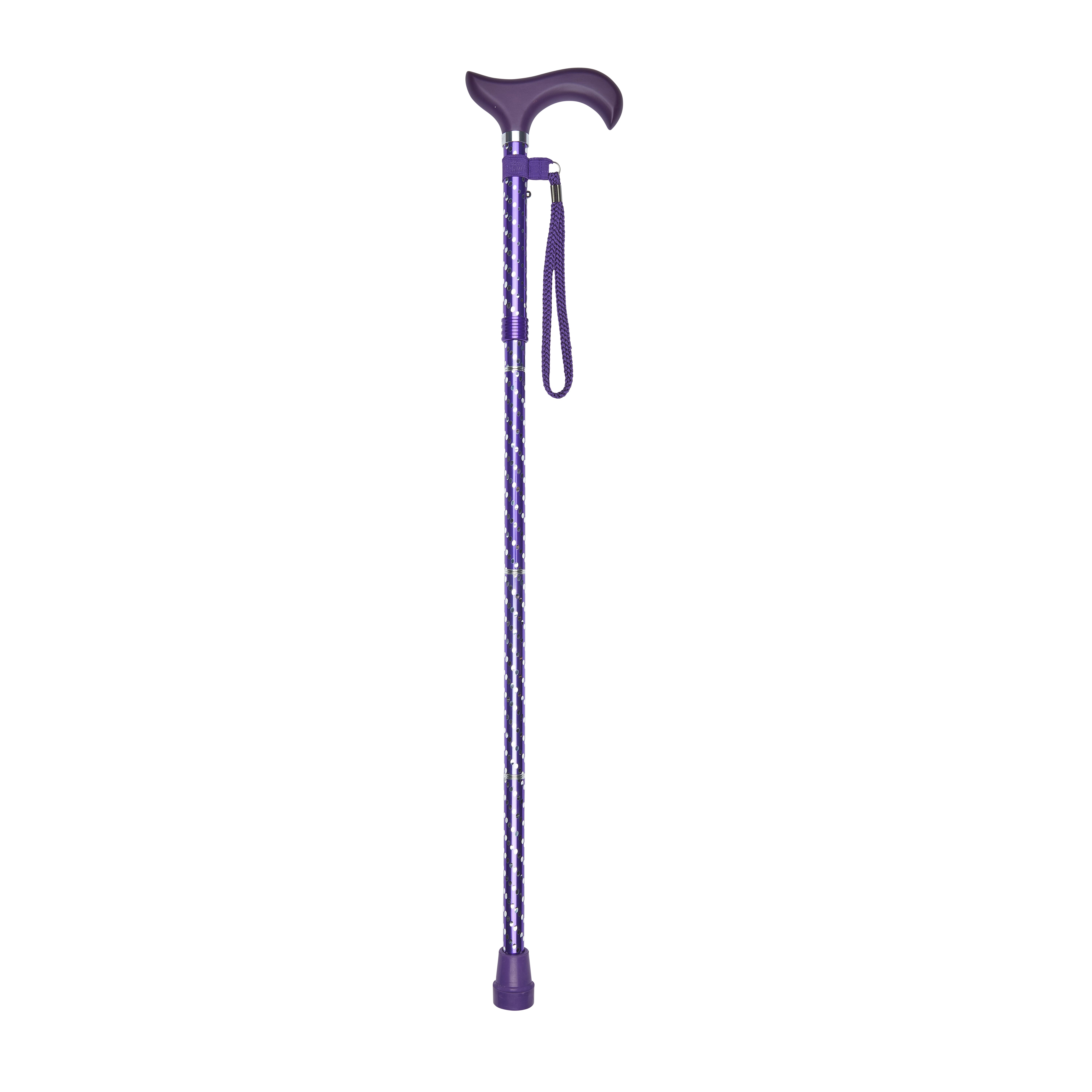 engraved elegant folding stick purple