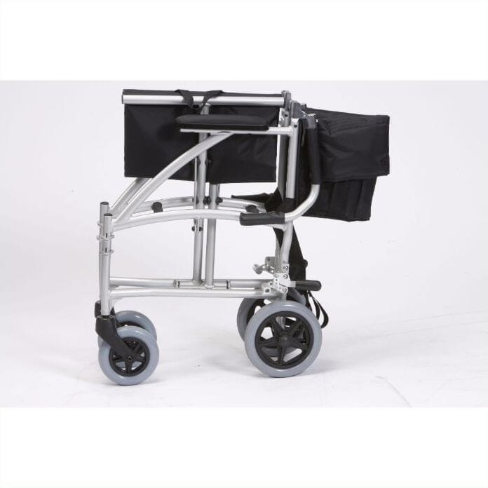 enigma transit wheelchair with bag folded side