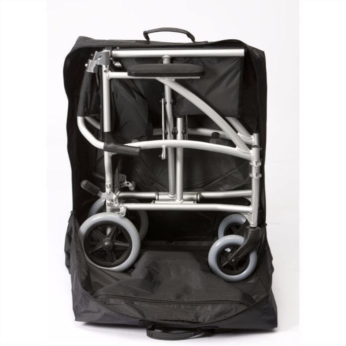 enigma transit wheelchair with bag open