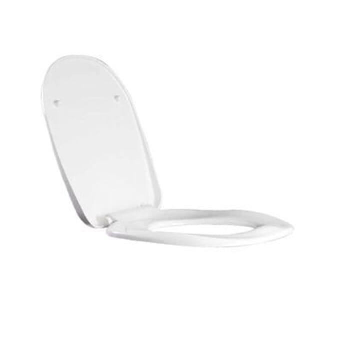 ergonomic toilet seat with lid close up