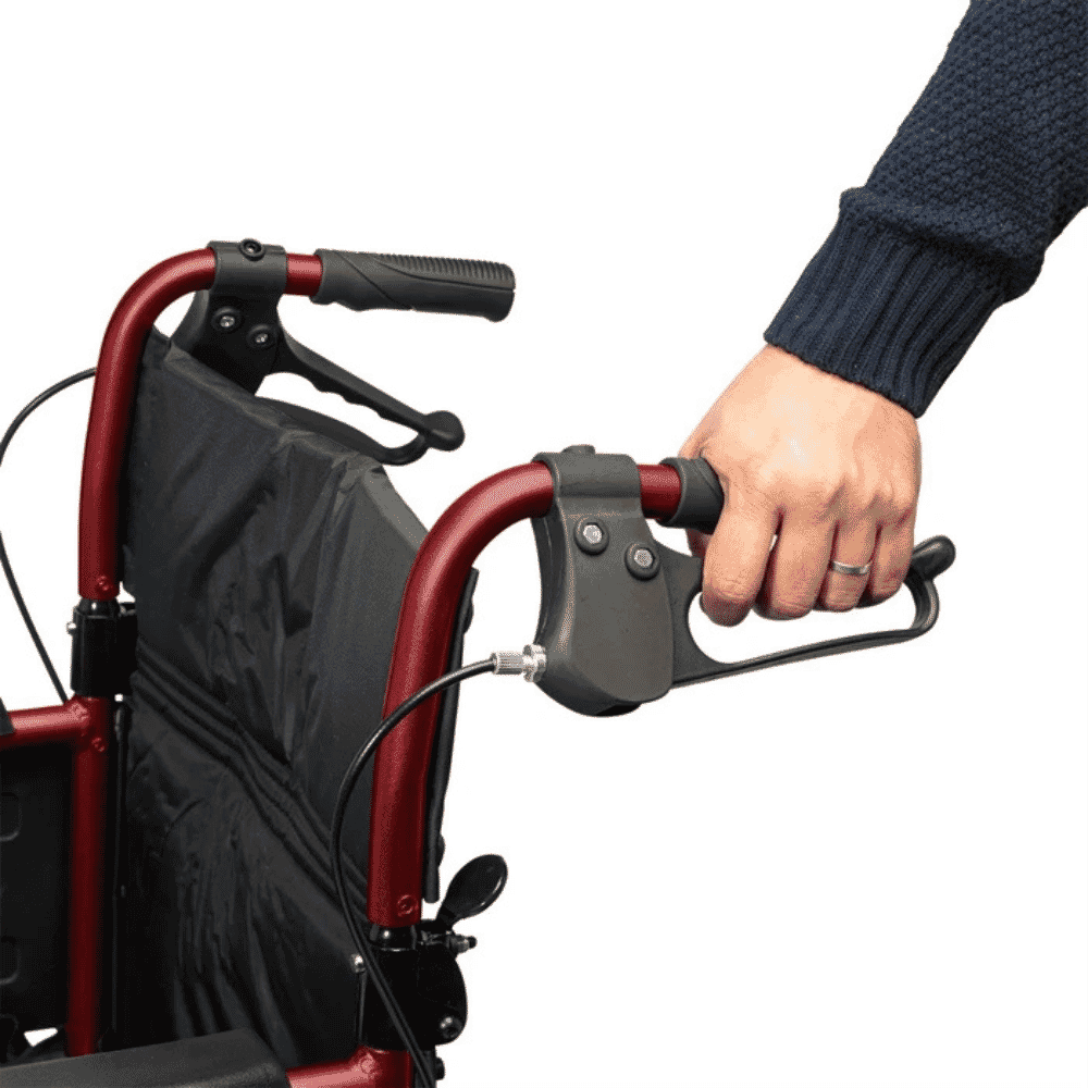 escape attend lite wheelchair ruby brake