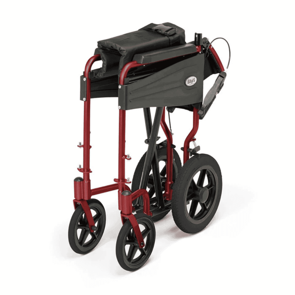 escape attend lite wheelchair ruby folded
