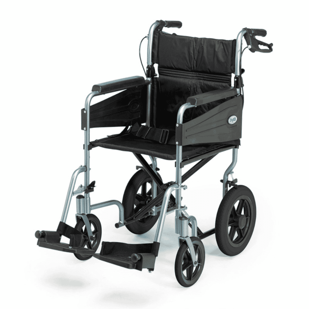 View Escape Attend Lite Wheelchair Narrow Silver Blue information