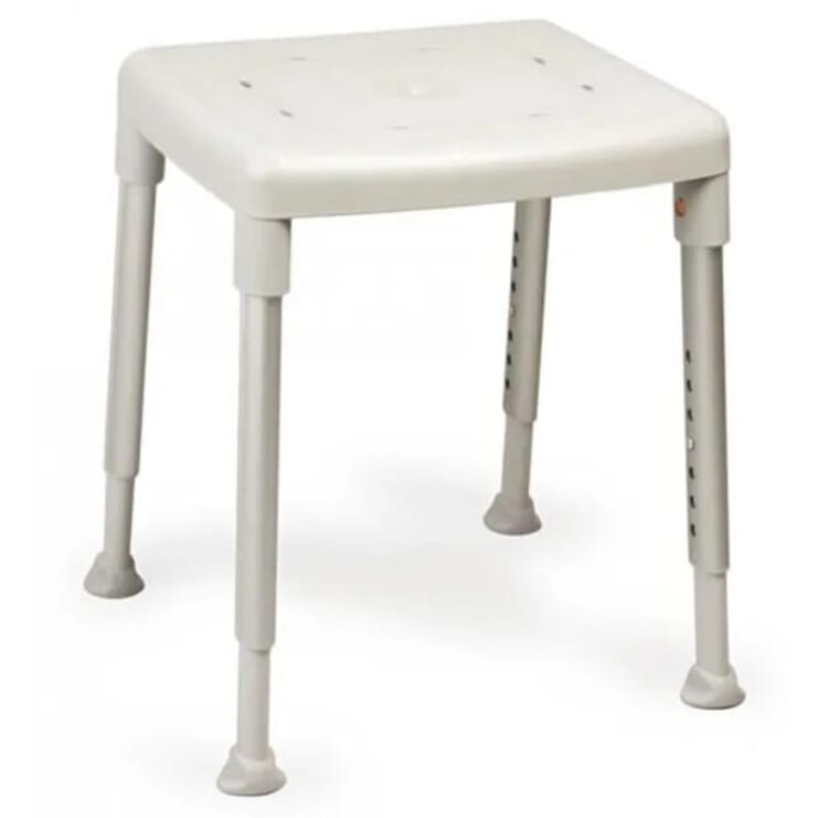 etac adjust shower stool white standard