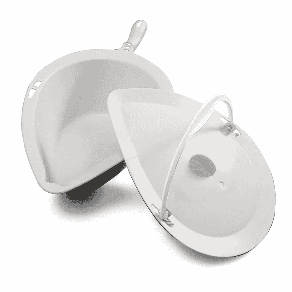 etac clean accessories grey commode pan and lid