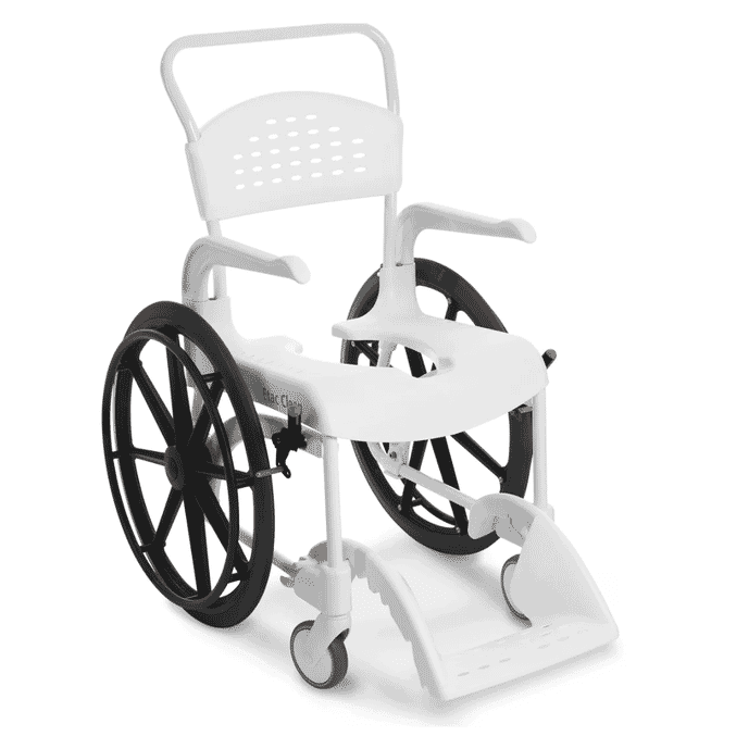 etac clean self propelled shower commode chair