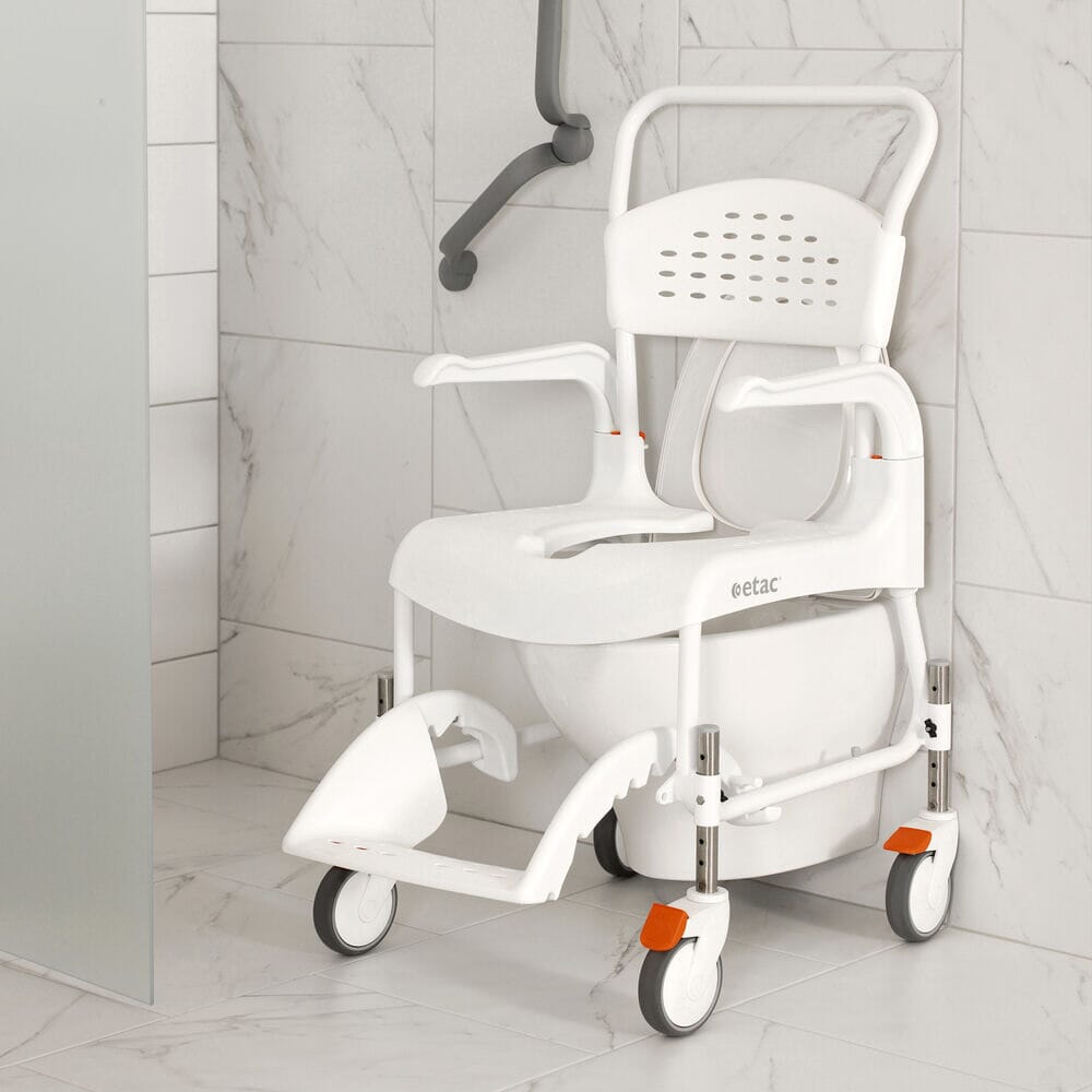 View Etac Clean Wheeled Shower Commode Chair Height Adjustable information