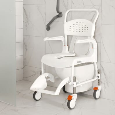 Etac Clean Wheeled Shower Commode Chair
