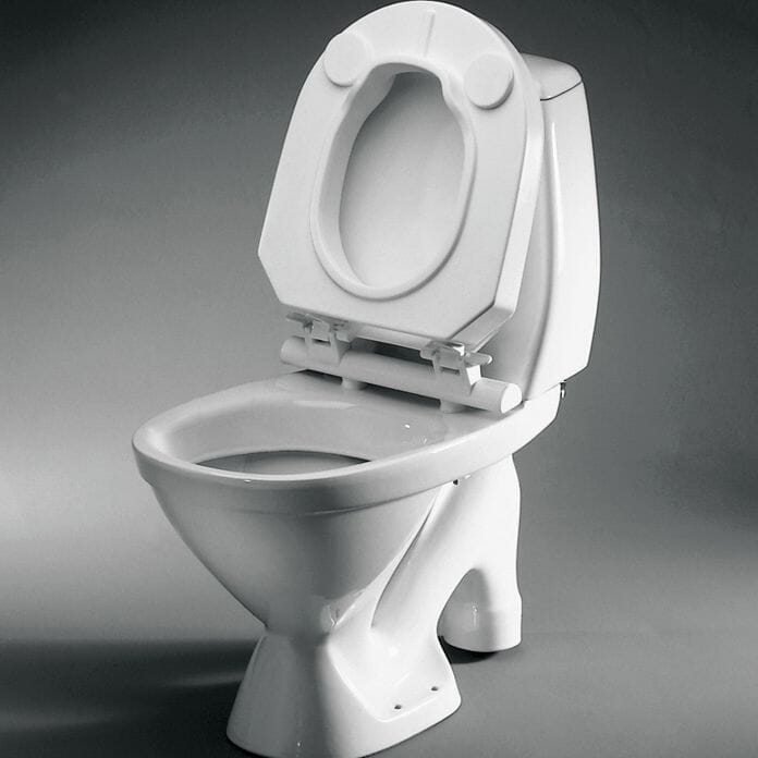 etac hi loo fixed raised toilet seat shown up