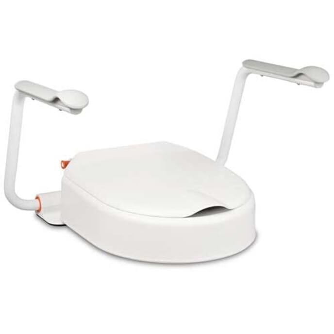 etac hi loo seat with arm supports 100mm