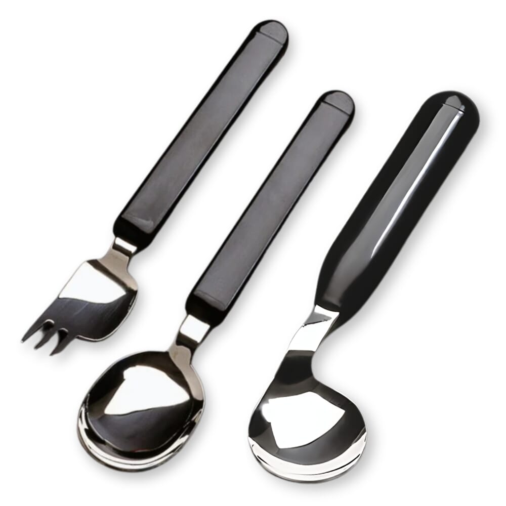 View ETAC Light Angled Cutlery Left Handed Spoon Pack of 3 information