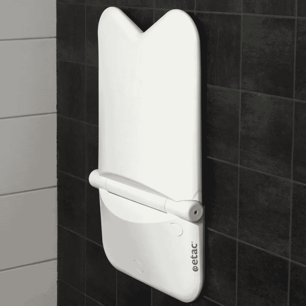 etac relax folding shower seat folded