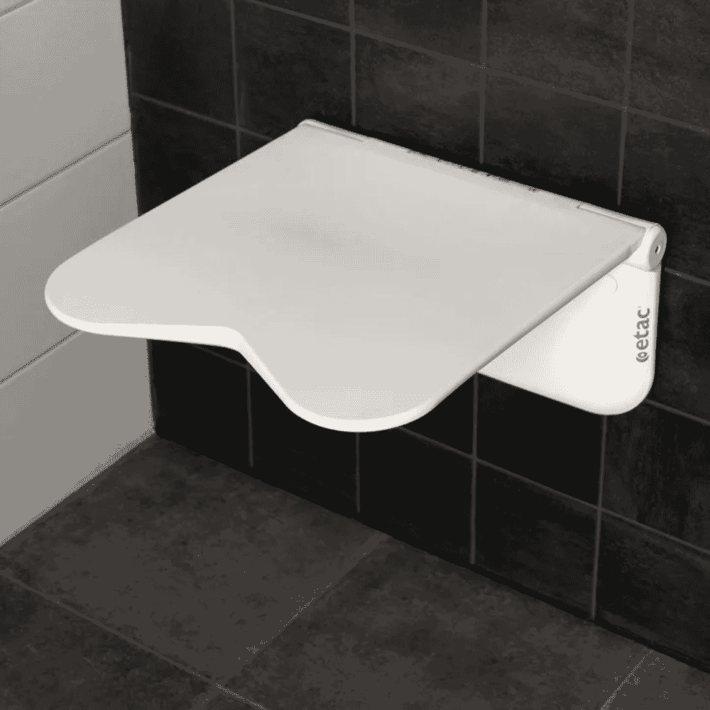 etac relax folding shower seat in situ