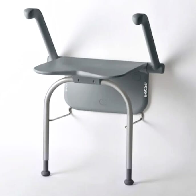 etac relax folding shower seat seat with arm and leg supports