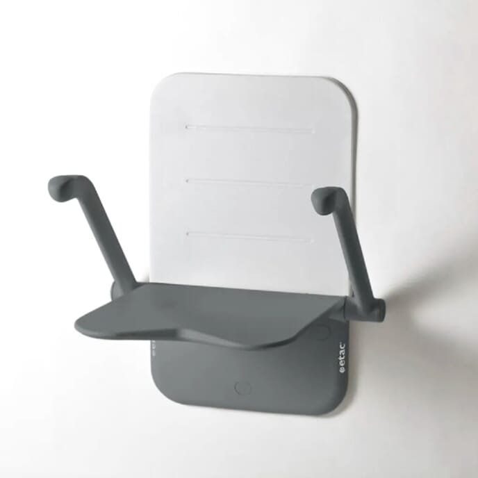 etac relax folding shower seat seat with arm supports and backrest