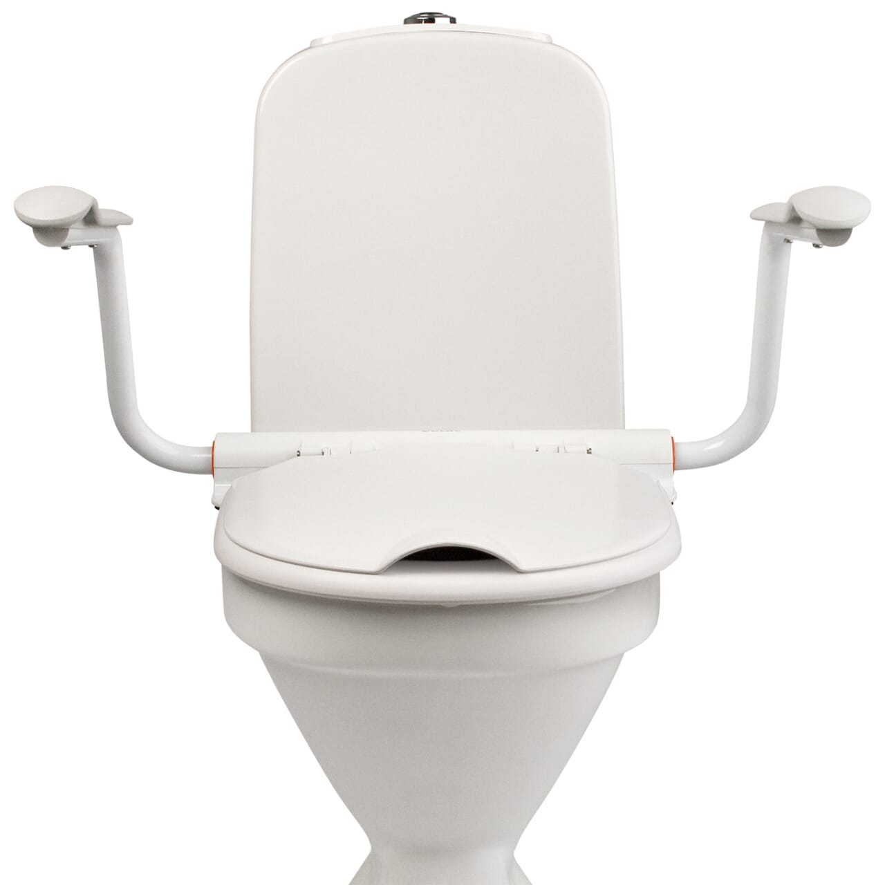 etac supporter toilet seat with armrests from front