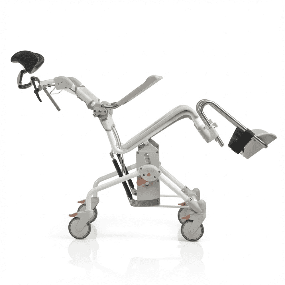 etac swift mobile tilt 2 wheeled shower chair tilt