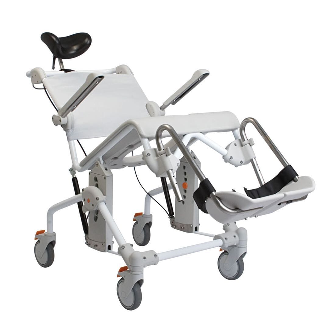 View Etac Swift Mobile Tilt 2 Shower Commode Chair with Pan Holder information