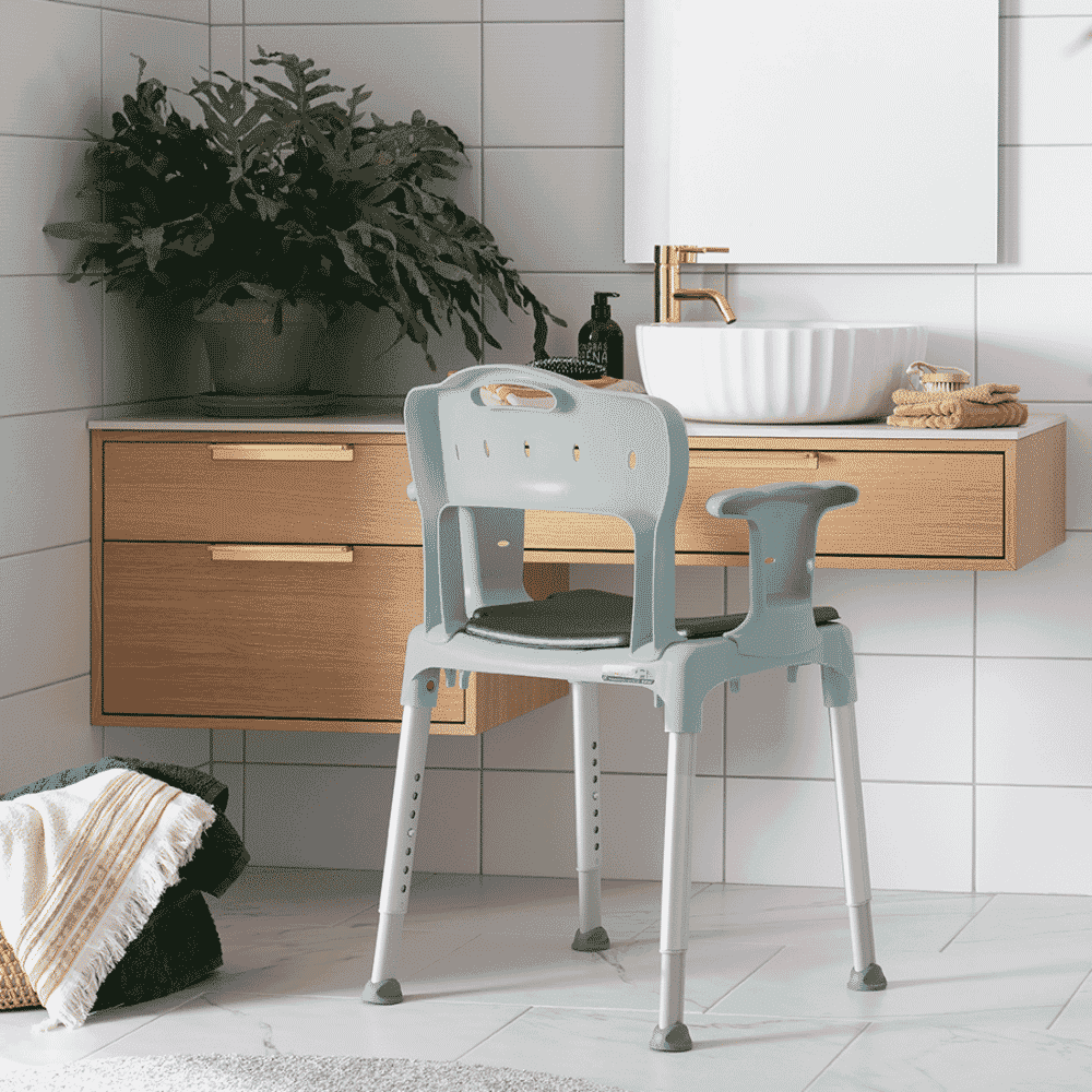 etac swift shower chair lifestyle
