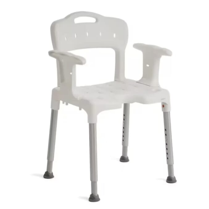 etac swift shower chair with arms grey