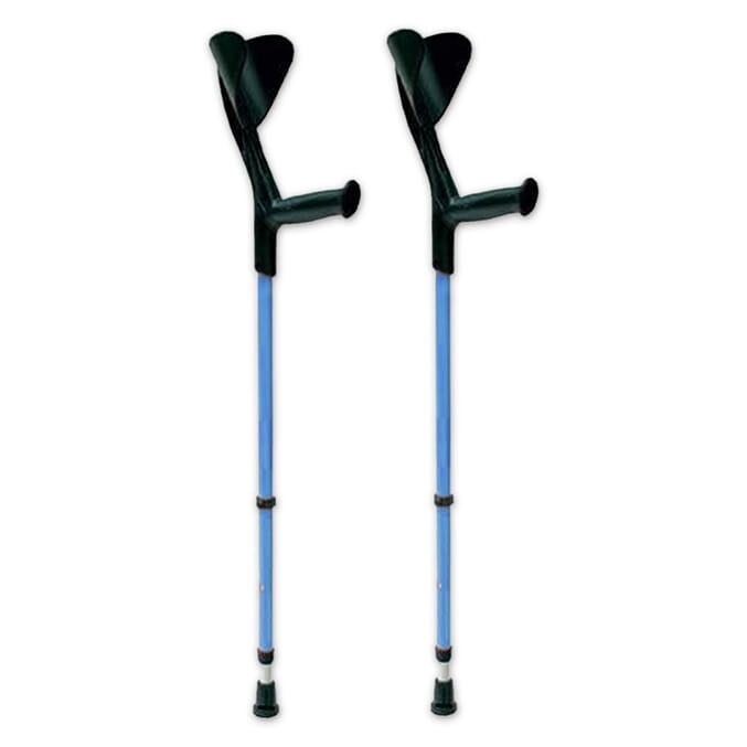evolution fashion elbow crutches blue