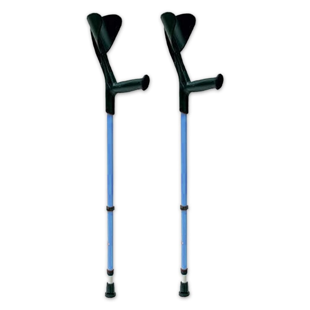 evolution fashion elbow crutches blue