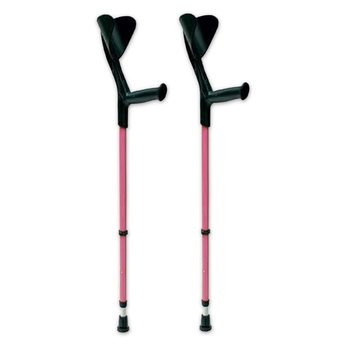 evolution fashion elbow crutches pink