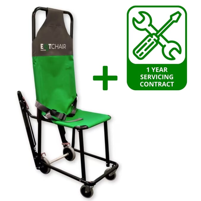 exitmaster ego emergency evacuation chair with servicing contract 1 year servicing contract