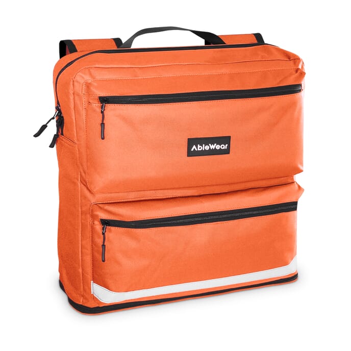 expandable mobility scooter bag orange