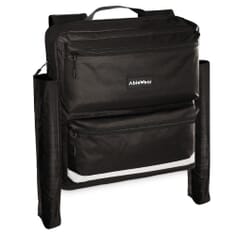 Expandable Mobility Scooter Bag with Crutch Pockets - Black