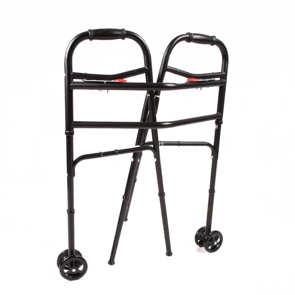 extra heavy duty folding walking frame folded