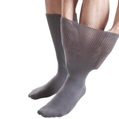 Extra-Wide Oedema Socks - Grey - 9 - 11