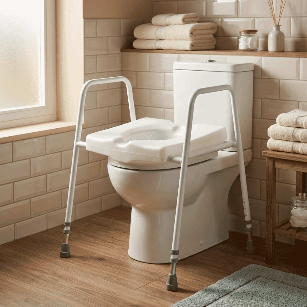 extra wide toilet frame lifestyle