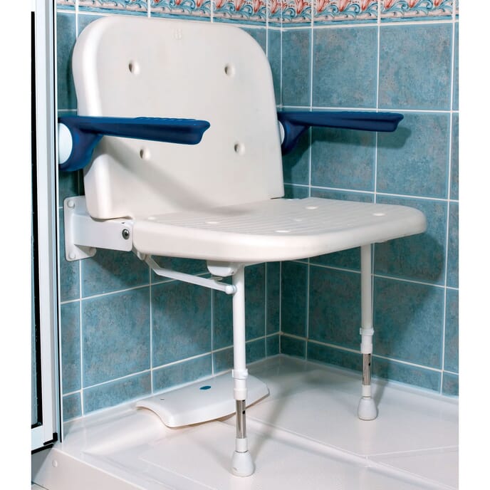 extra wide wall mounted shower seat