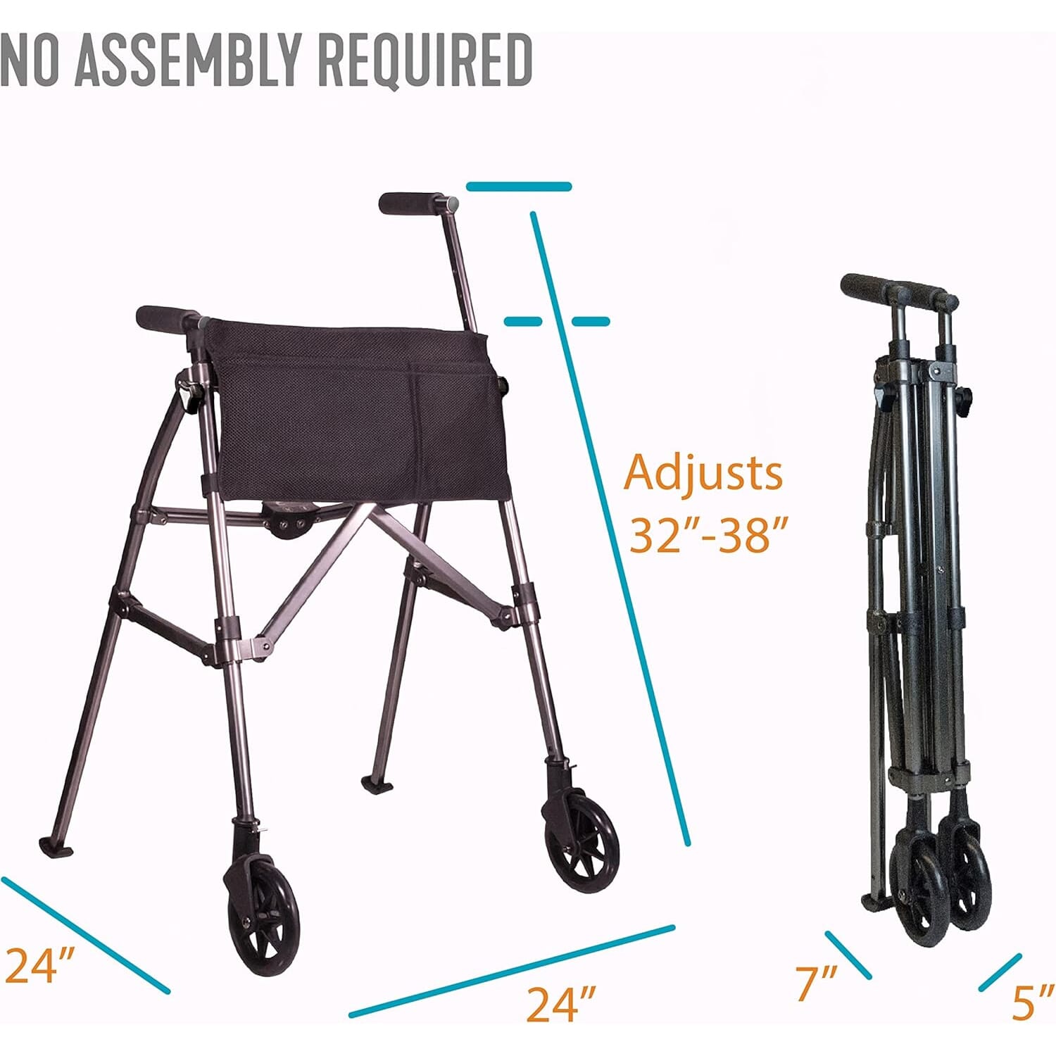ez fold n go walker measurements