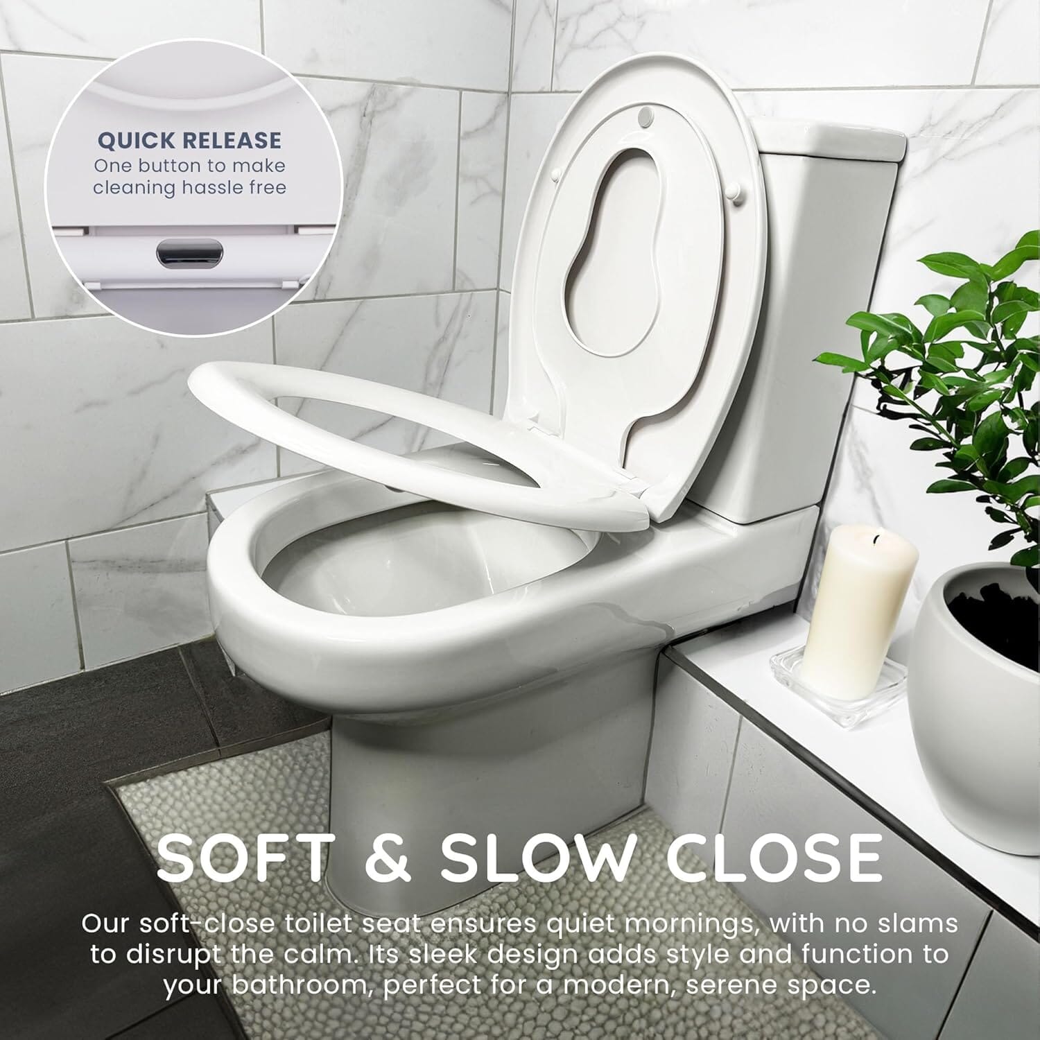 family toilet seat shown on loo