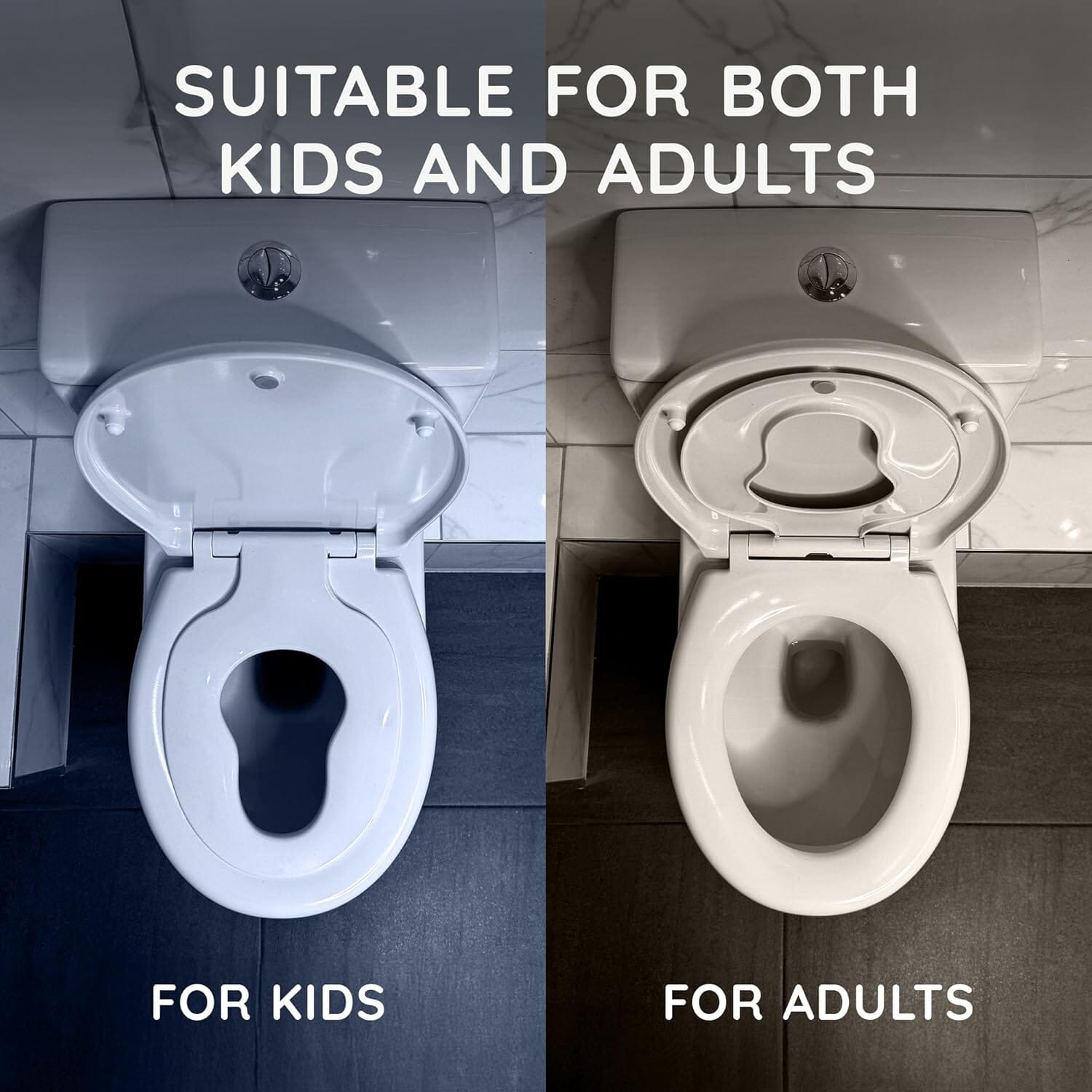 family toilet seat side by side comparison