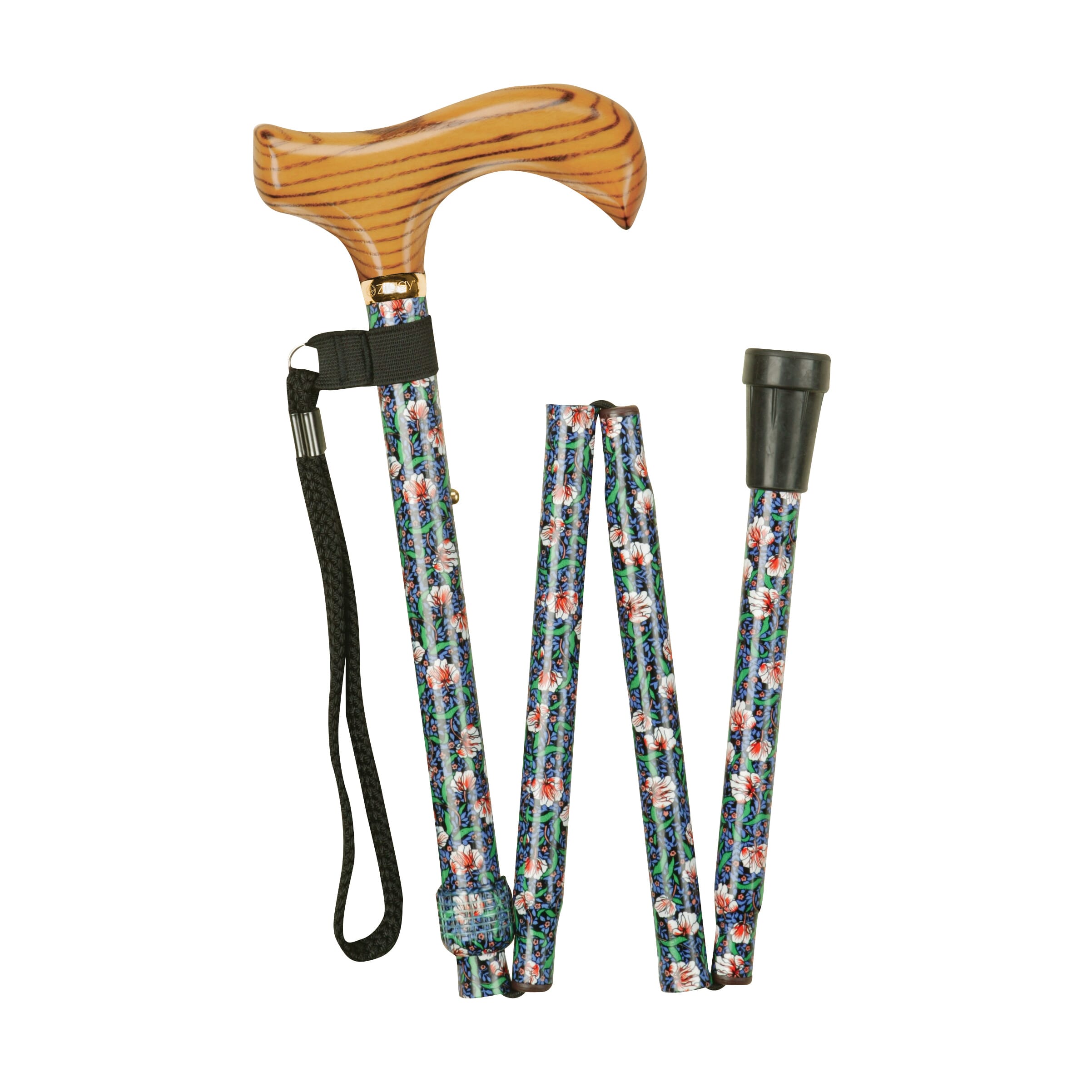 fashionable folding walking stick morris pattern