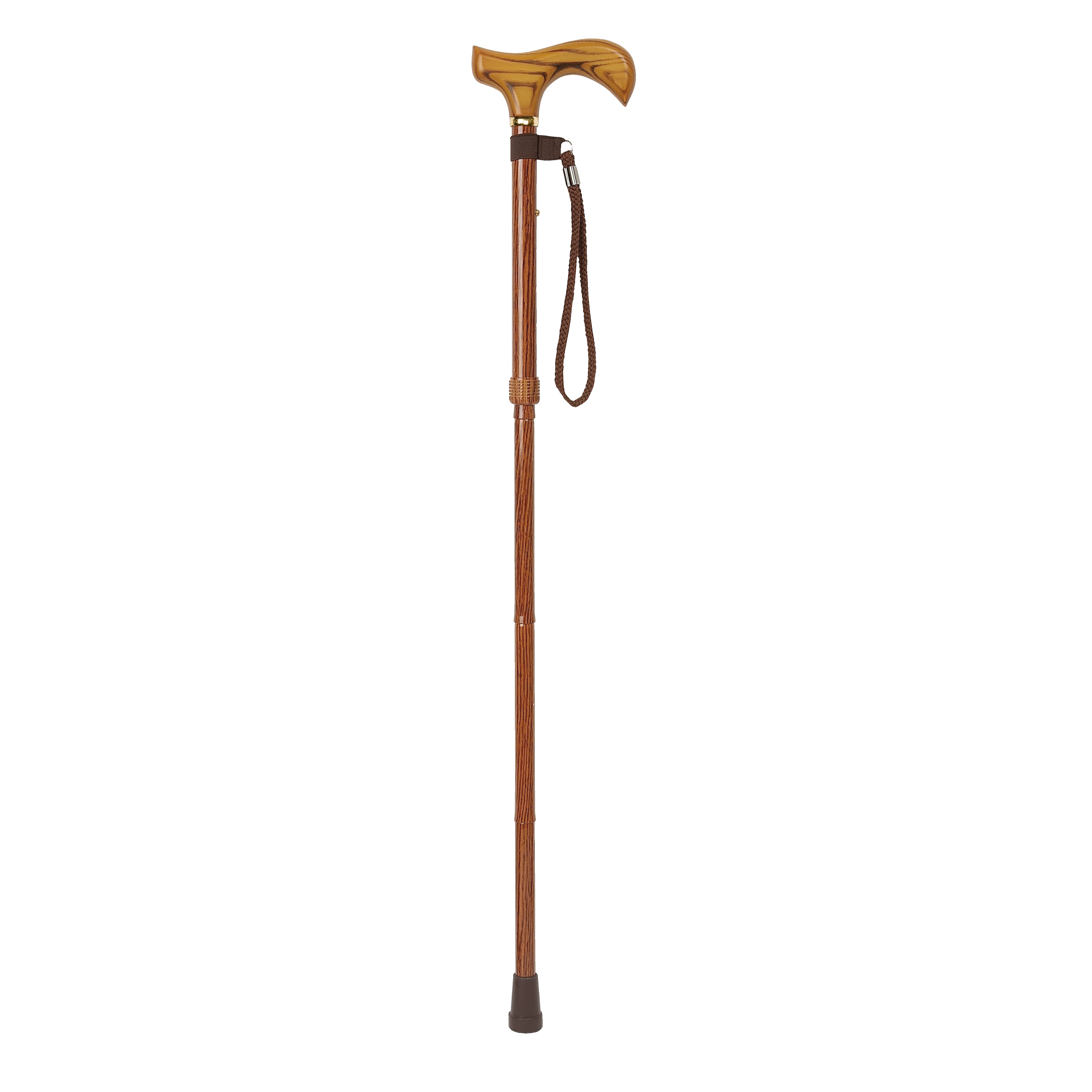 fashionable folding walking stick wood effect pattern
