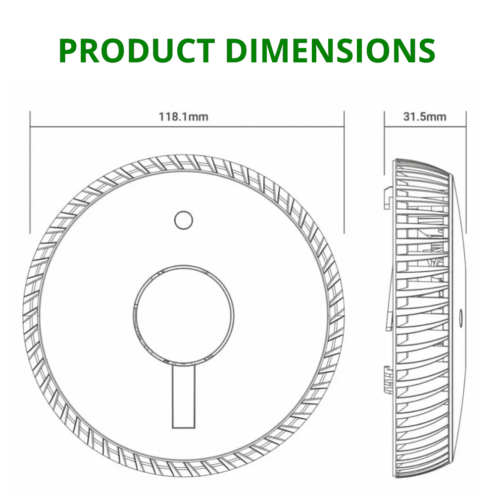 fireangel five year optical smoke alarm with escape light dimensions