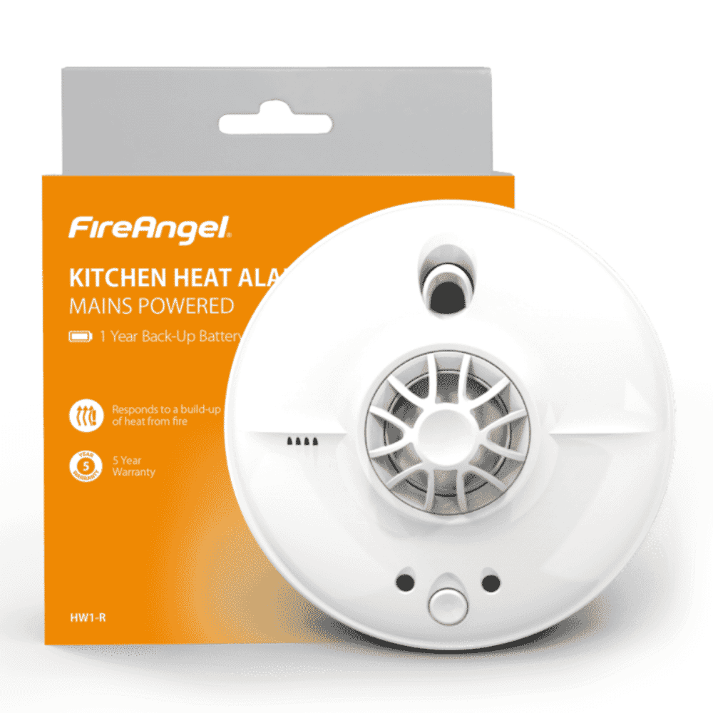 fireangel mains powered kitchen heat alarm packaging