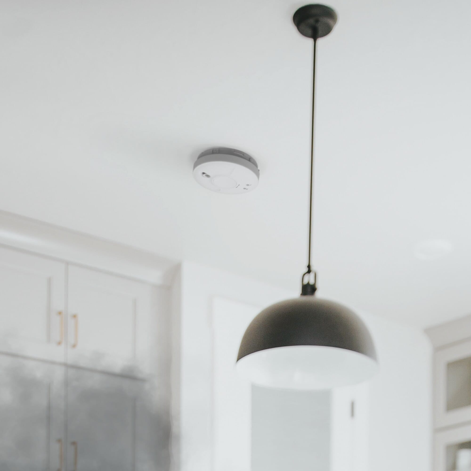 fireangel mains powered optical smoke alarm in situ