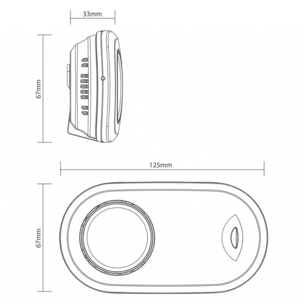 fireangel ten year carbon monoxide alarm with sealed for life battery dimensions