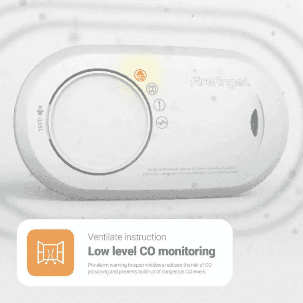 fireangel ten year carbon monoxide alarm with sealed for life battery low level